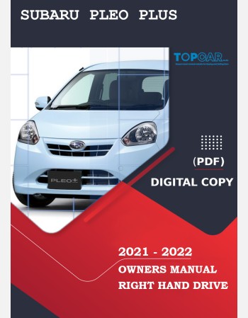 subaru pleo plus 2021-2022 owners manual in english